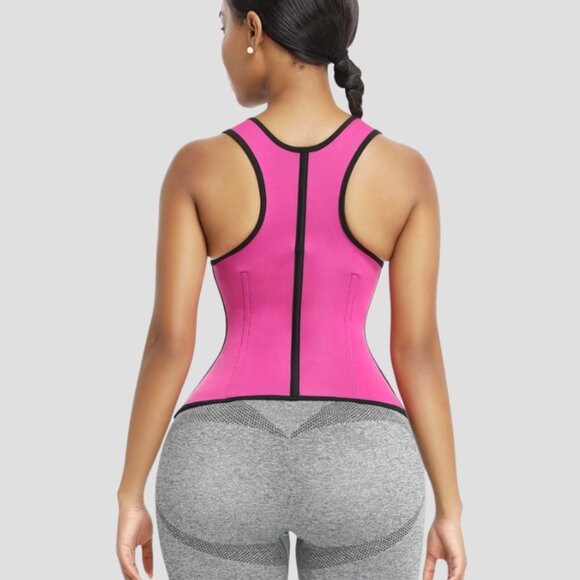 BodyHeat 7-Boned Sauna Vest, Hot Pink - Picture 6 of 12